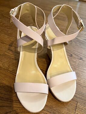 Michael Kors Blush Crisscross Ankle Strap Heels (Brand New)
